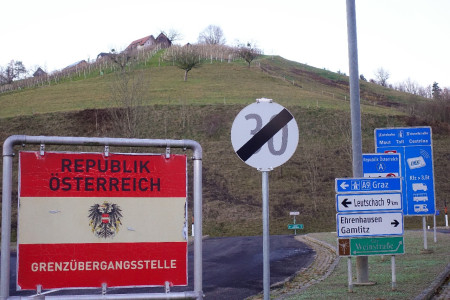 Der Weg führte anfangs über slowenisches Staatsgebiet